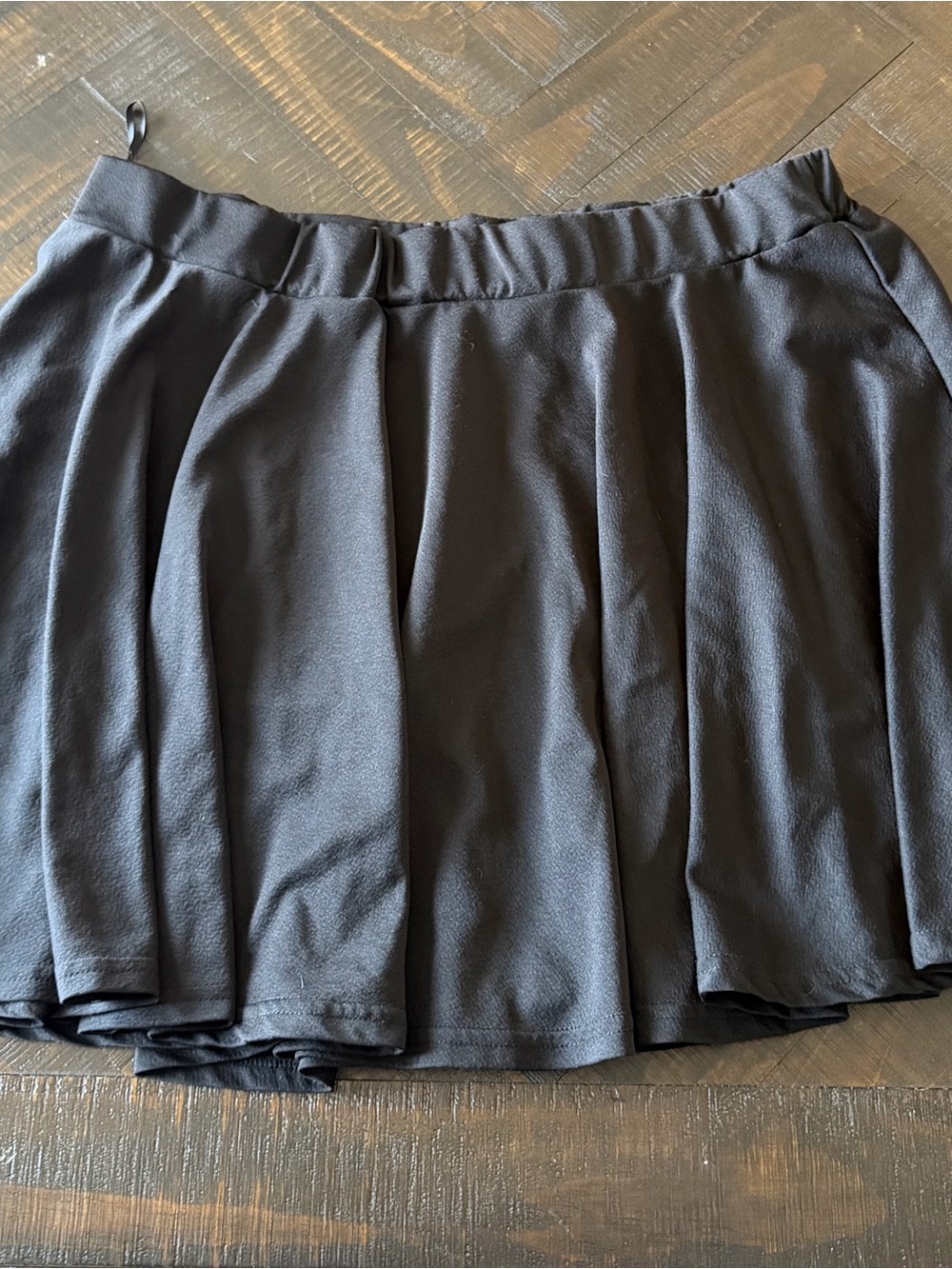 SHEIN Black Circle Skater Mini Skirt
